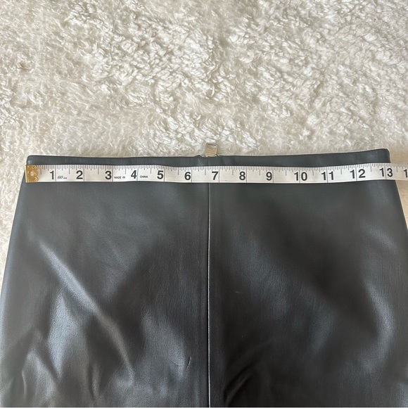 All Saints Axel Faux Leather Zip Front Skirt Black Classic Edge Size 8 - Picture 11 of 12